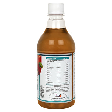 Apple Cider Honey Vinegar 500ml by Superbee - Detox & Wellness