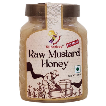 Raw Mustard Cream Honey - Smooth & Nutrient-Rich | Super Bee