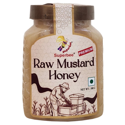 Raw Mustard Cream Honey - Smooth & Nutrient-Rich | Super Bee
