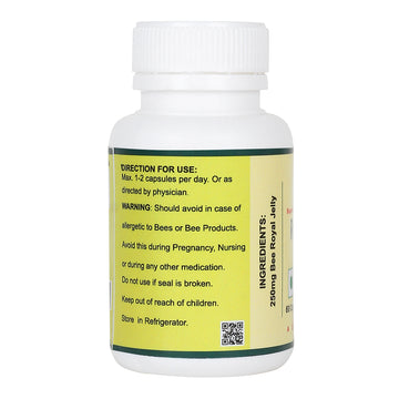 Royal Jelly Capsules 250mg – Natural Vitality & Skin Health